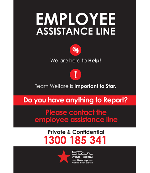 A4 LAMINATED SIGN-  Employee Assistance