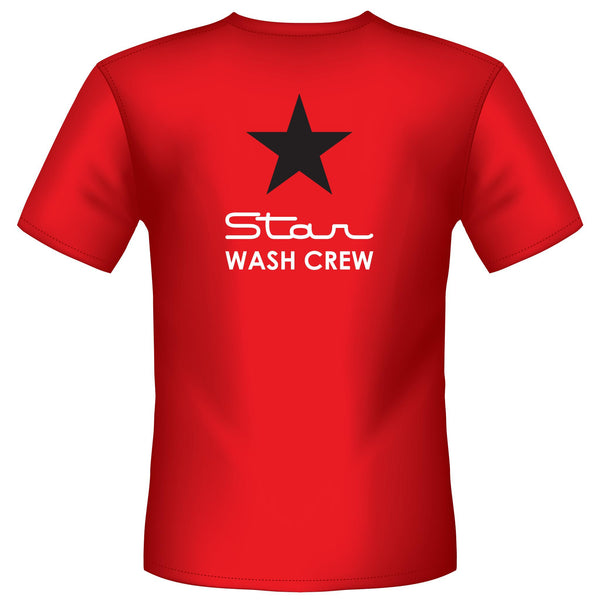 CREW NECK T-SHIRT WITH STAR LOGO RED