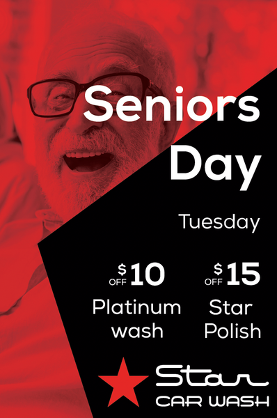 SENIORS DAY TUESDAY $10 & $15 OFF